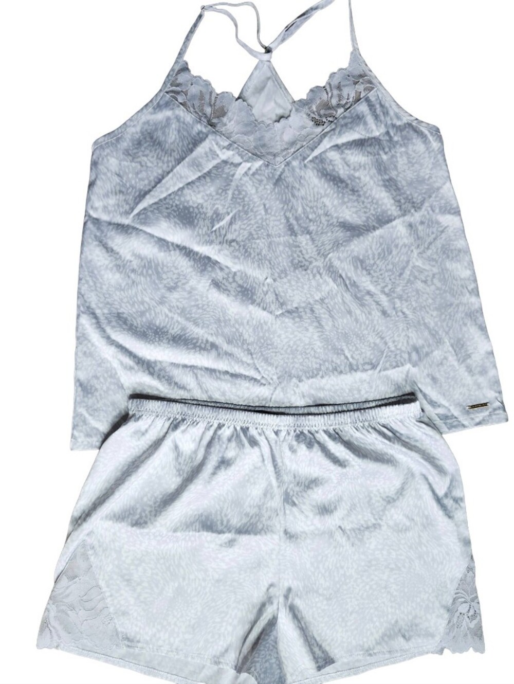 BCBGMaxAzria Lace Trim Satin Cami & Shorts Pajama Set